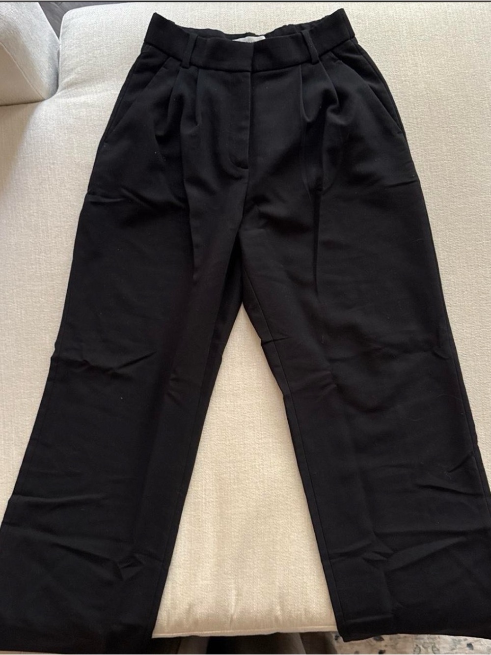 Abercrombie & Fitch Black Wide-Leg Tailored Pants
